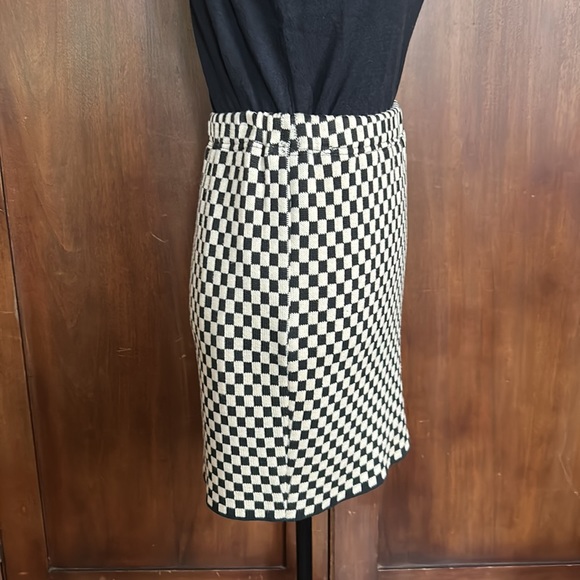 Vintage 80s-90s Houndstooth Sweater Skirt S/M - Picture 5 of 9